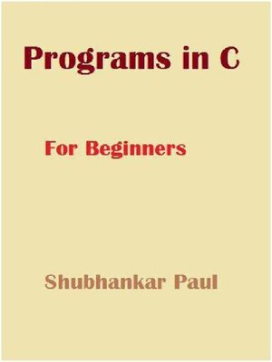 cover image of Programs in C